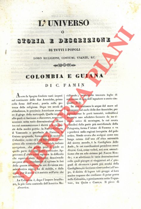 FAMIN C. - - Colombia e Guiana.