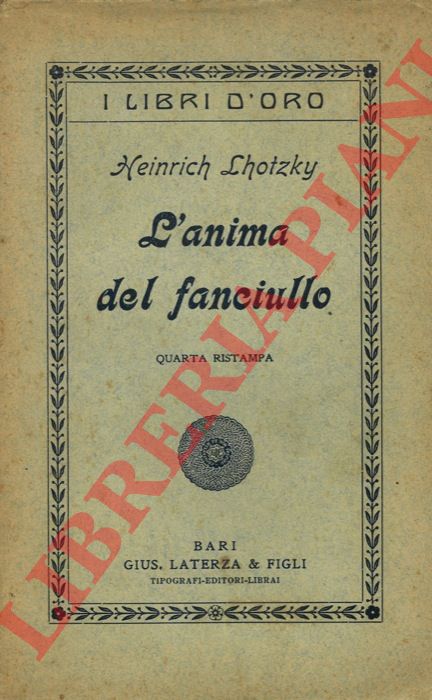 LHOTZKY Heinrich - - L'anima del fanciullo.