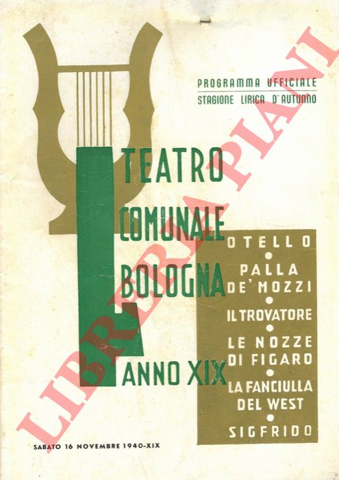 Teatro Comunale di Bologna - - Il trovatore. Programma ufficiale.