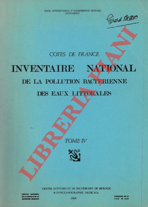 - - Inventaire National de la pollution bacterienne des eaux littorales. Cartes et graphique.