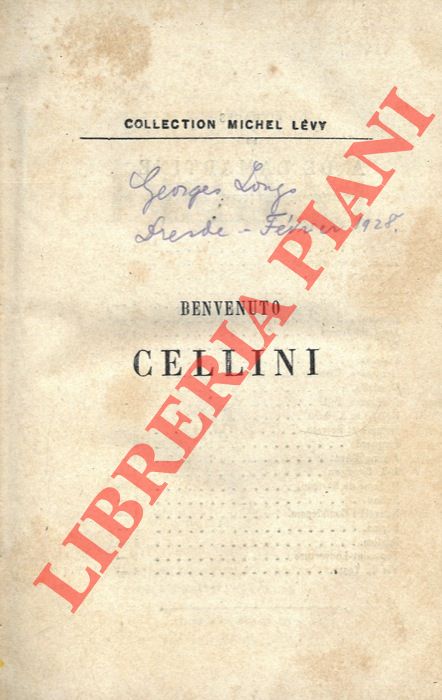 LAMARTINE A. , de - - Benvenuto Cellini.