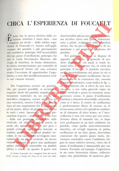 LA CORTE Adolfo - - Circa l'esperienza di Foucault.