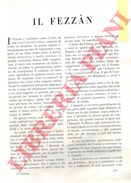 SCARIN Emilio - - Il Fezzan.