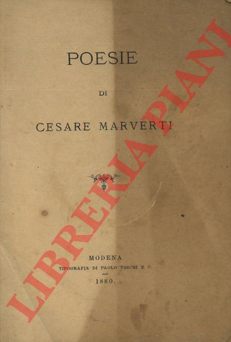 MARVERTI Cesare - - Poesie.