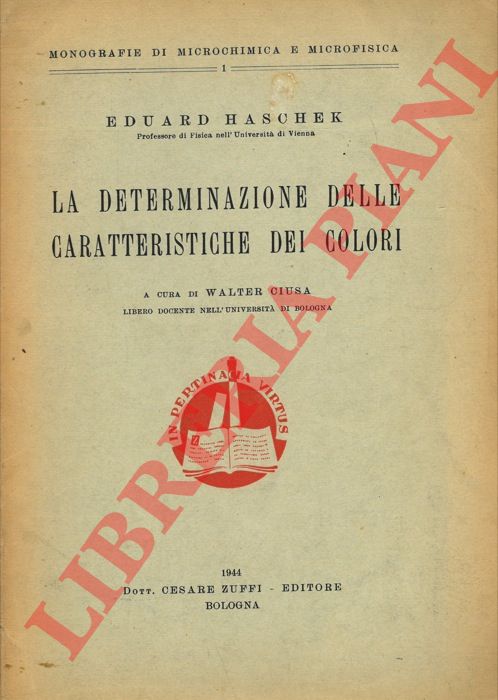 HASCEK Eduard - - La determinazione delle caratteristiche dei colori.