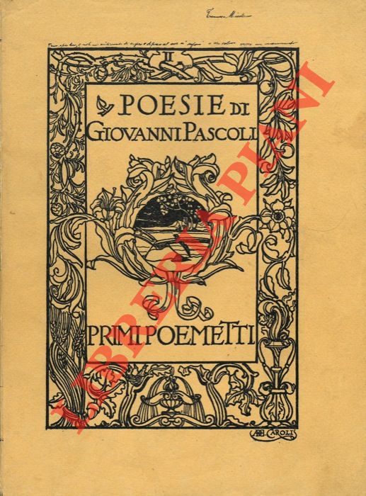 PASCOLI Giovanni - - Primi poemetti. Nona edizione definitiva.