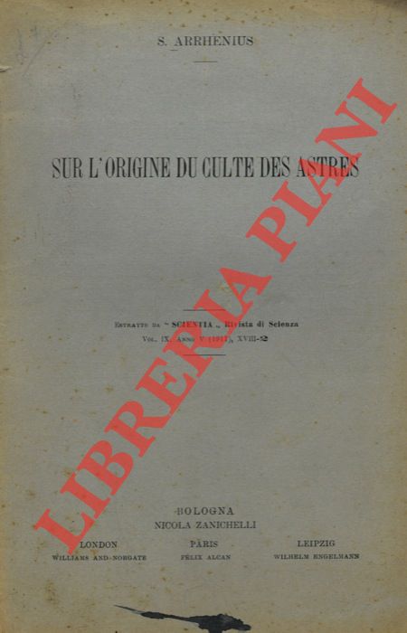 ARRHENIUS S. - - Sur l'origine du culte des astres.