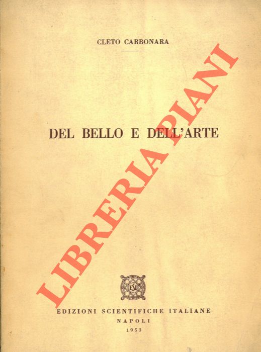 CARBONARA Cleto - - Del bello e dell'arte
