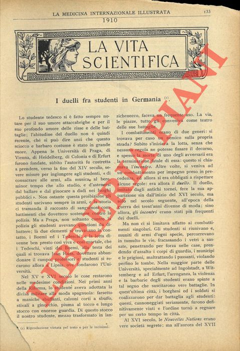 BLANCHARD Raph. - - I duelli fra studenti in Germania.
