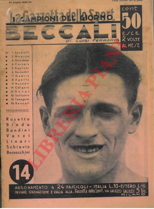 FERRARIO Luigi - - Beccali.