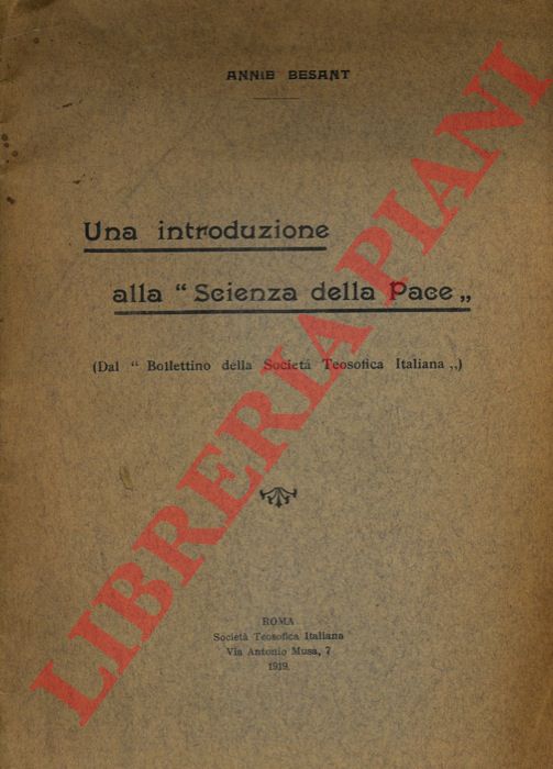 BESANT Annie - - Una introduzione alla 