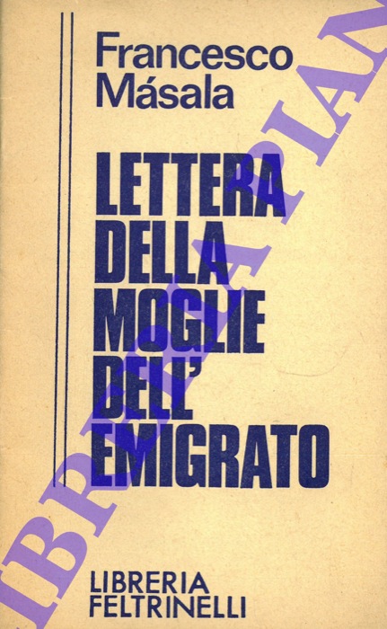 MASALA Francesco - - Lettera della moglie dell'emigrato.