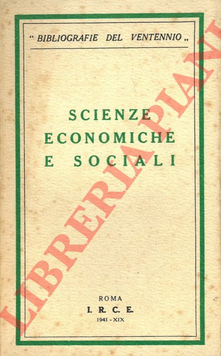 - - Scienze economiche e sociali.