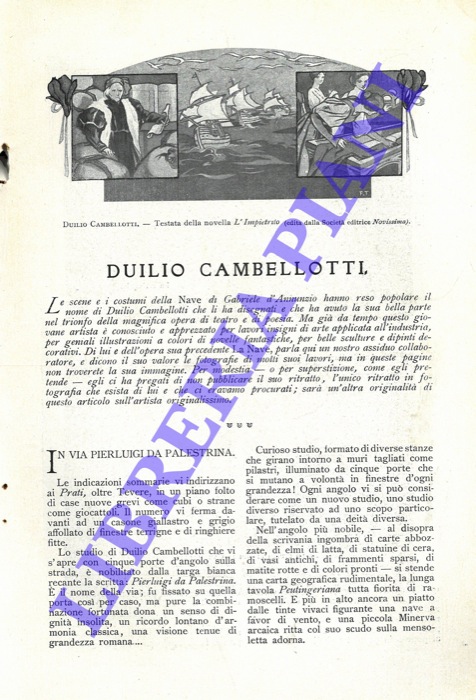 AGOSTINONI Emidio - - Duilio Cambellotti.