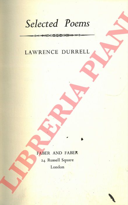 DURRELL Lawrence - - Selected Poems.