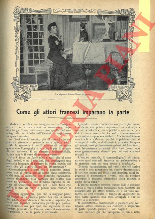 FRANC-NOHAIN - - Come gli attori francesi imparano la parte.