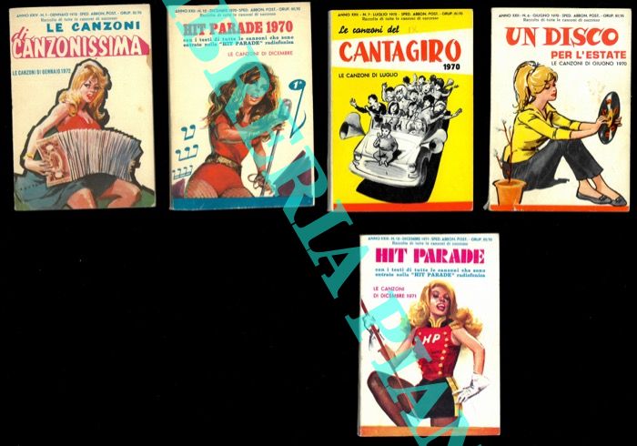 - - Un disco per l'estate - Le canzoni del Cantagiro - Hit Parade 1970 - Hit Parade - Le canzoni di Canzonissima.