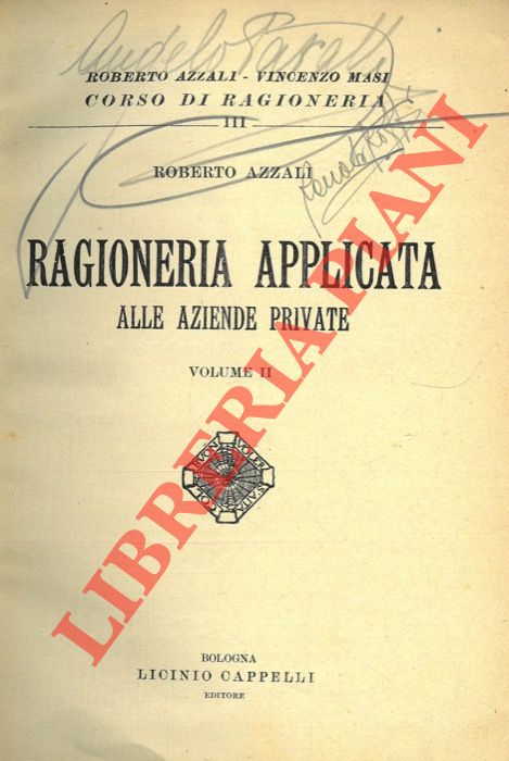 AZZALI Roberto - - Ragioneria applicata alle aziende private.
