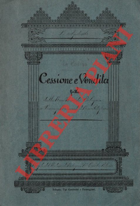 Rosa Neri fu Sebastiano e Vincenzo Baimoldi - Cessione di vendita din una pezza di terra denominata 'Rovina' nel comune di Gaggio Montano.