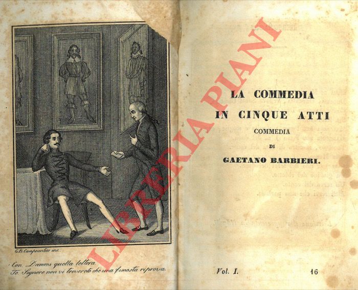 BARBIERI Gaetano - BATTAGLIA Giacinto - - La commedia. In cinque atti. Luisa Strozzi. Dramma storico.