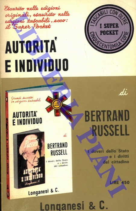 RUSSELL Bertrand - - Autorit e individuo.
