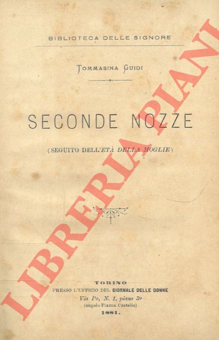 GUIDI Tommasina - - Seconde nozze (Seguito dell' 