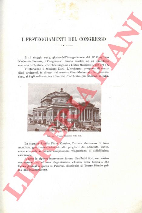 CALLISTO Emprin - - I festeggiamenti del Congresso(Forense).
