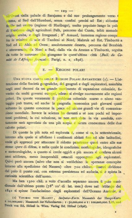 - - Una nuova carta delle Regioni polari antartiche, del prof. G. Marinelli. Spedizione antartica belga. Una spedizione al Polo Sud (Cook).