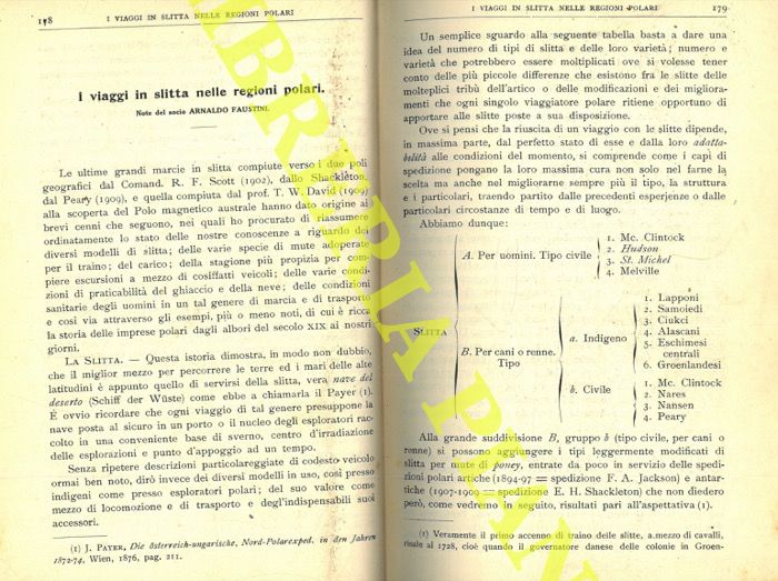 FAUSTINI Arnaldo - - I viaggi in slitta nelle regioni polari.