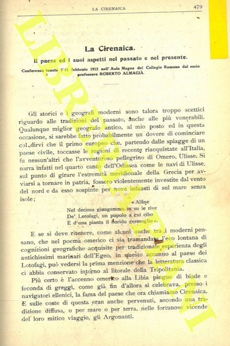 ALMAGIA' Roberto - - La Cirenaica.