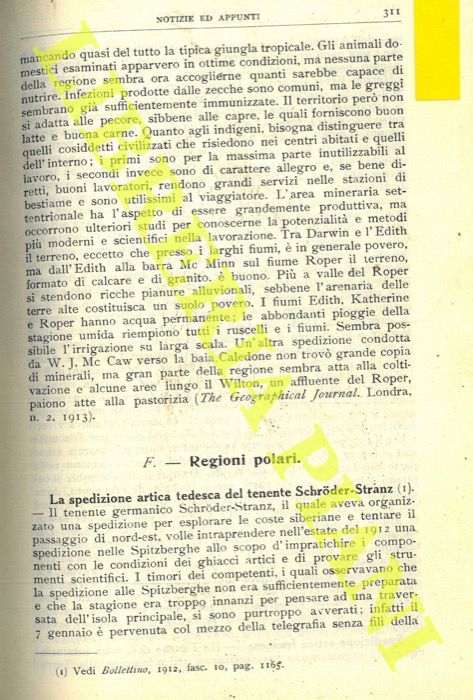 - - La spedizione artica tedesca del tenente Schroder - Stranz. Spedizione artica francese. Ritorno della spedizione antartica Filchner. La spedizione antartica inglese del comandante Scott.