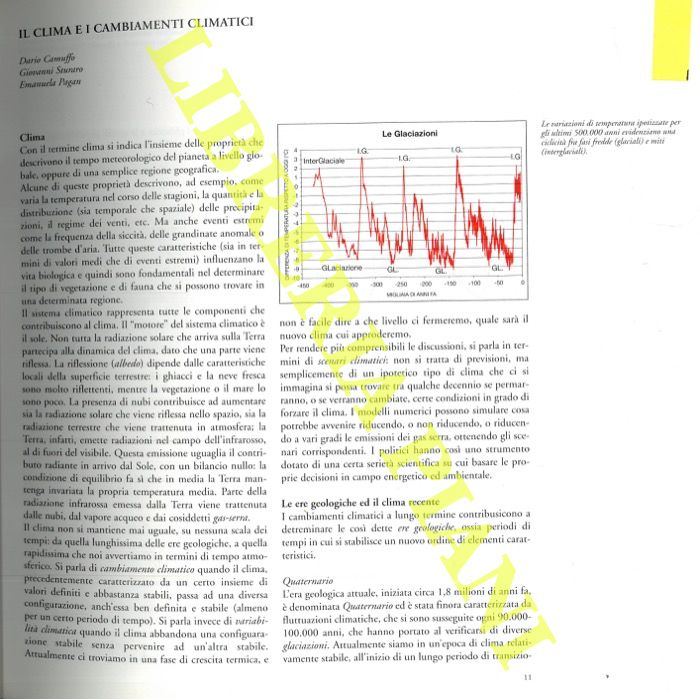 CAMUFFO Dario - STURARO Giovanni - PAGAN Emanuela - - Il clima e i cambiamenti climatici.