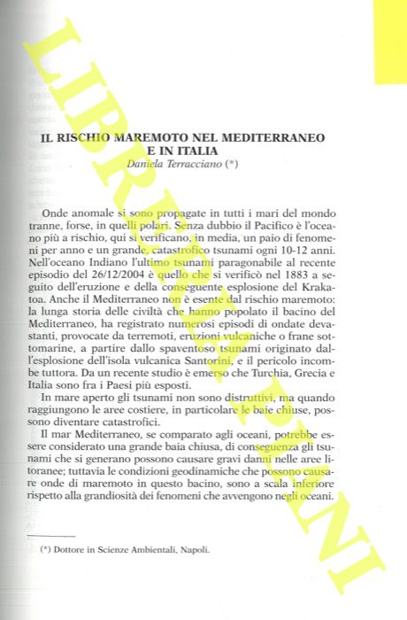 TERRACCIANO Daniela - - Il rischio maremoto nel Mediterraneo e in Italia.