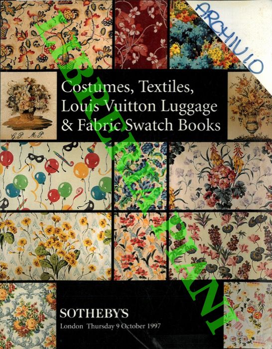 - - European and Oriental Costume, Textiles, Louis Vuitton Luggage and Fabric Swatch Books.