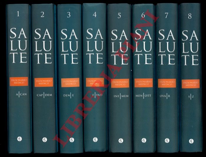 - - Salute. 1/8: Dizionario medico. 9: Pronto soccorso. 10: Esami, farmaci, vaccini. 11: Alimentazione e benessere. 12 Medicine naturali. 13: Tumore: prevenzione e cura. 14: La psiche: disturbi  terapie. 15: Malattie del cuore. 16: Il bambino. 17: La sessualit. 18: Atlante del corpo umano. 19: Le allergie. 20: Medicina dello sport. 21: La frontiera della medicina. Il DNA. 22: La terza et: disturbi e terapie. 23: Cefalee: diagnosi e trattamento. 24: Storia della medicina. 25: Salute e lavoro.