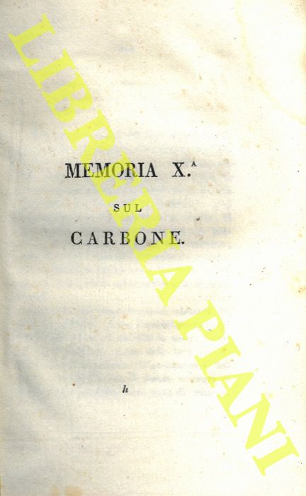 MOLINA Gioan-Ignazio - - Sul carbone.