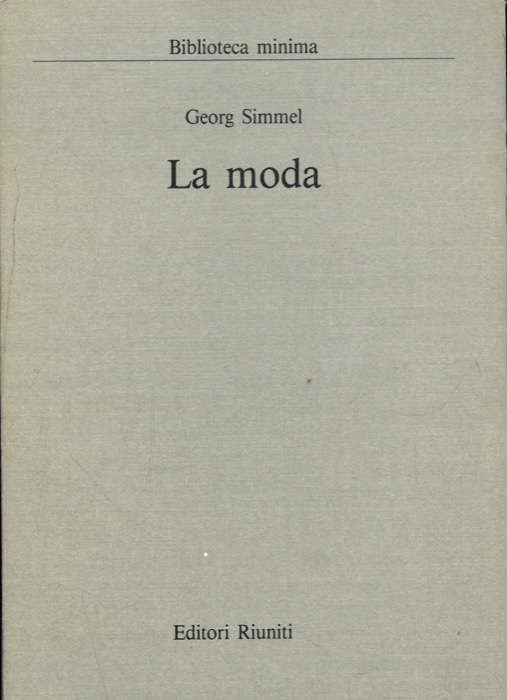 SIMMEL Georg - - La moda.