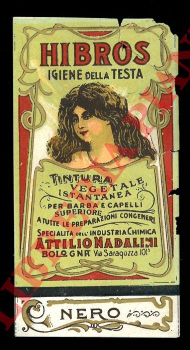 Attilio Nadalini. Bologna - - Hibros. Igiene della testa.