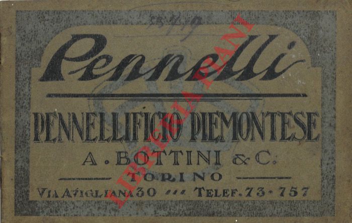 Pennellificio piemontese A. Bottini. Torino - - Pennelli. Listino n, 1.
