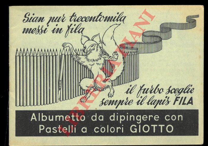 FILA. Firenze - - Albumetto per dipingere con Pastelli a colori Giotto.