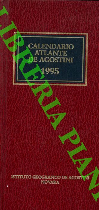 - - Calendario atlante De Agostini. 1995. Anno 91.