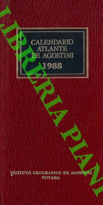 - - Calendario Atlante De Agostini. 1988. Anno 84.