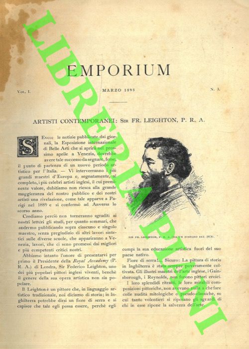 - - Artisti contemporanei : Sir Fr. Leighton, P.R.A.