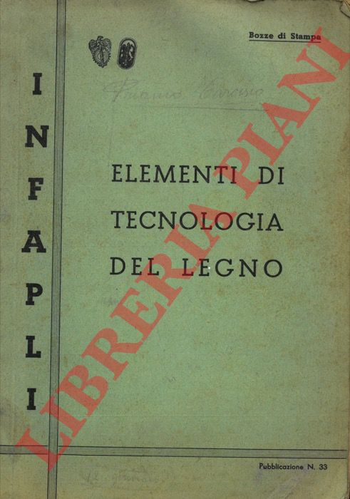 INFAPLI - - Elementi di tecnologia del legno.
