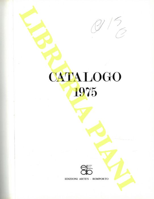 - - Catalogo Arte's 1975.