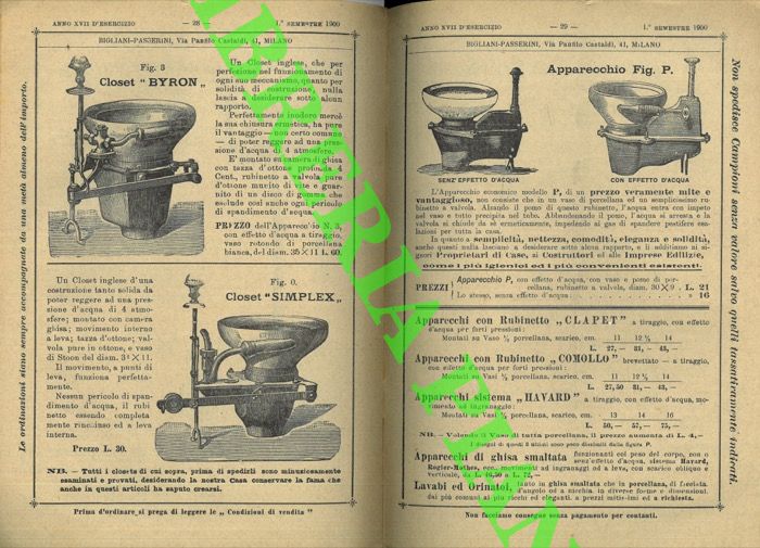 Bigliani - Passerini. Milano - - Catalogo generale. Articoli speciali per opere di rifinimento e risanamento.
