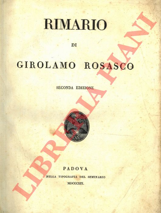 ROSASCO Girolamo - - Rimario. Seconda edizione.