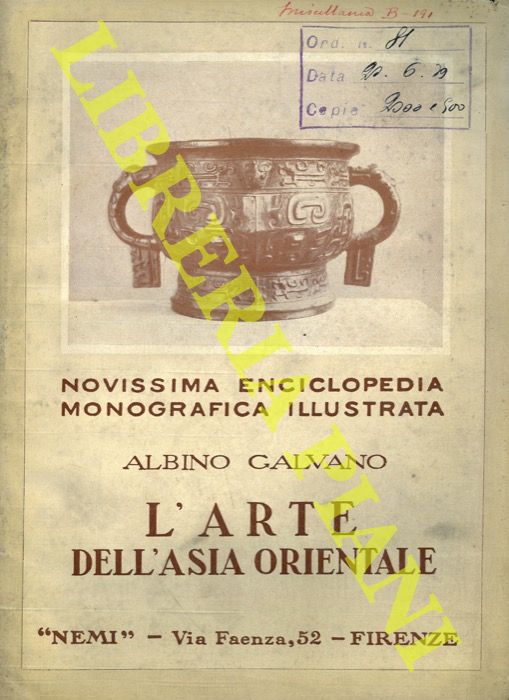 GALVANO Albino - - L'arte dell' Asia orientale.