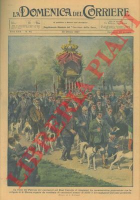 BELTRAME A. - - A Stupinigi la caratteristica processione con la reliquia di S.Uberto seguita da centinaia di cacciatori con fucile e cane.