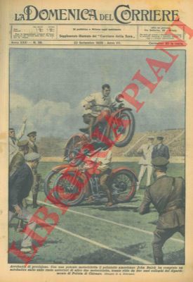 BELTRAME A. - - In America dimostrazione di salto acrobatico con una motocicletta.